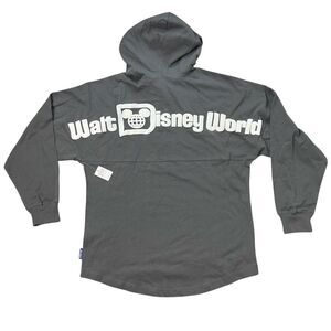 Disney Parks Spirit Jersey Hoodie Womens S Gray Drawstring Walt Disney World